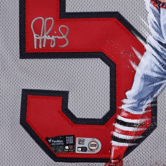 Albert Pujols Signed St. Louis Cardinals Original Artwork Jersey 1/1 - Fanatics AUTH