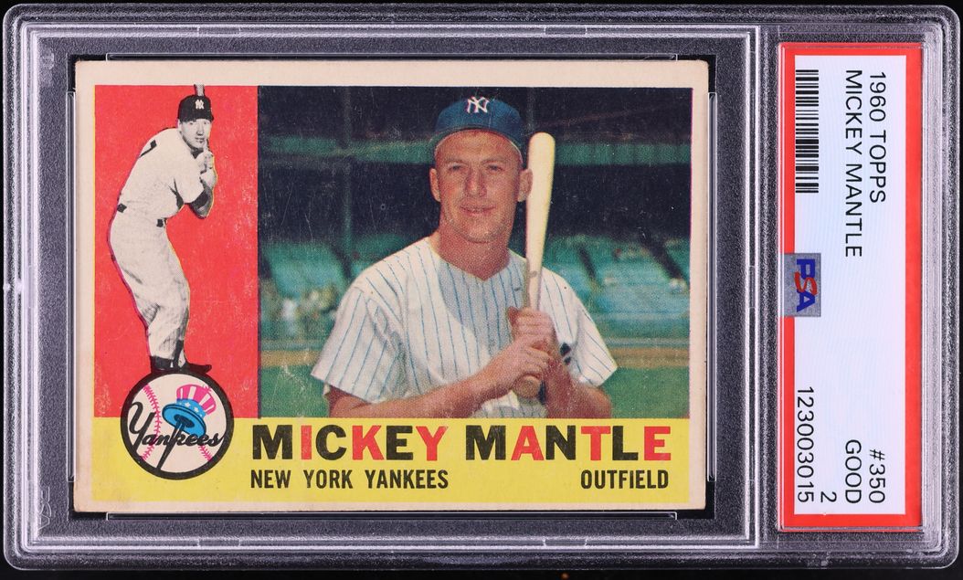 1960 Topps Mickey Mantle #350 PSA 2 GD