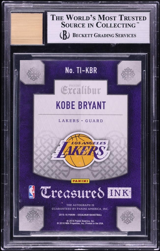 2015 Panini Excalibur Treasured Ink Kobe Bryant AUTO 1/35 #5 BGS 9 MINT