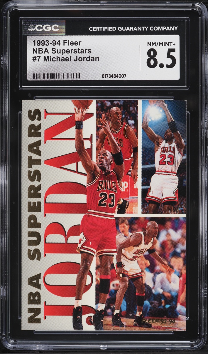 1993 Fleer NBA Superstars Michael Jordan #7 CGC 8.5 NM-MT+