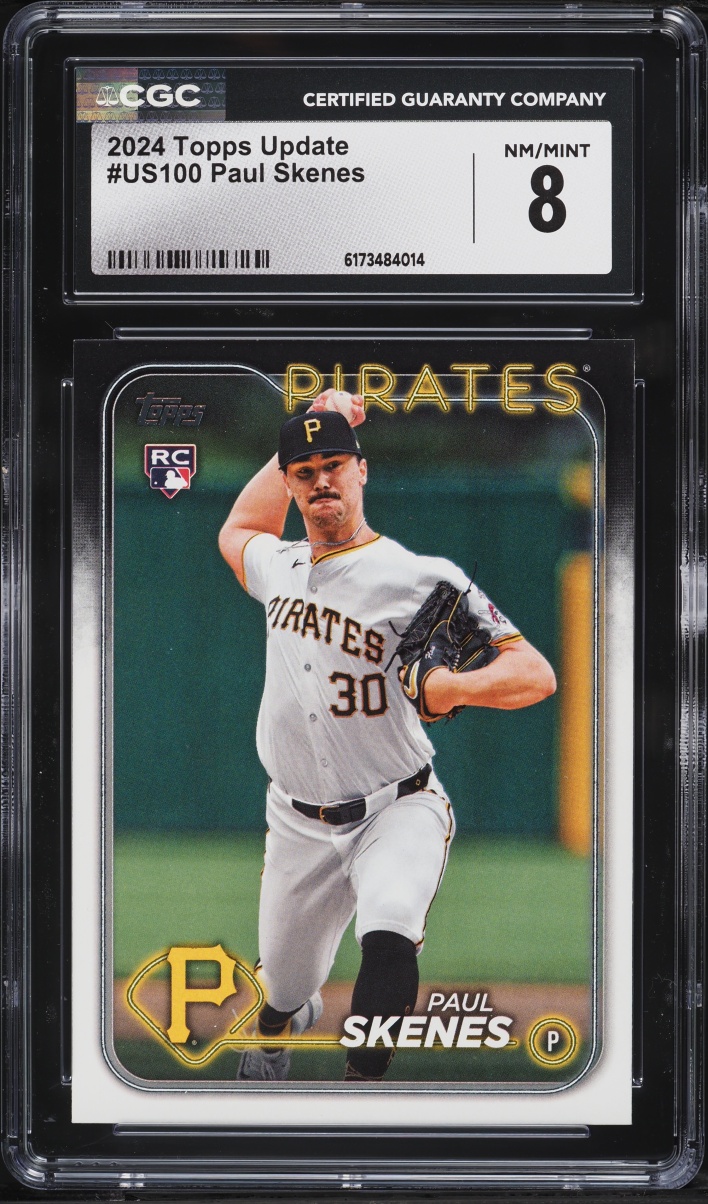 2024 Topps Update Paul Skenes ROOKIE #US100 CGC 8 NM-MT
