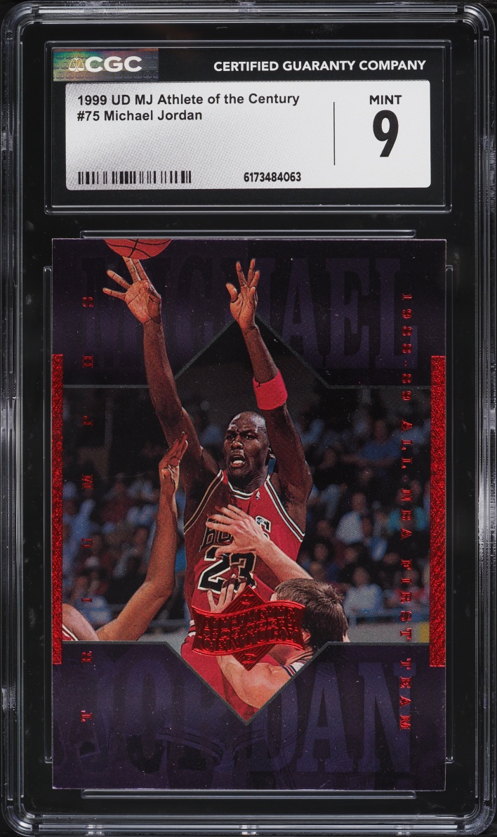 1999 UD MJ Athlete Of The Century Michael Jordan #75 CGC 9 MINT