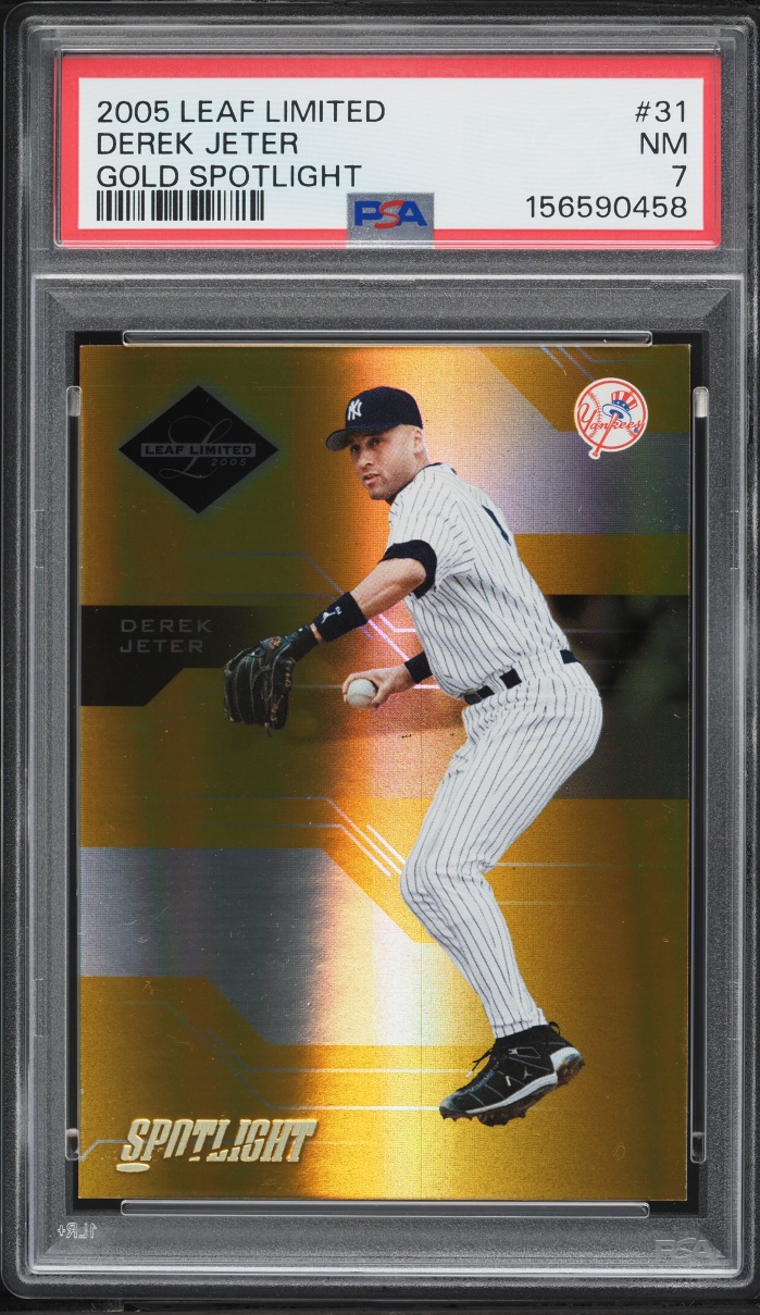 2005 Leaf Limited Gold Spotlight Derek Jeter /25 #31 PSA 7 NRMT