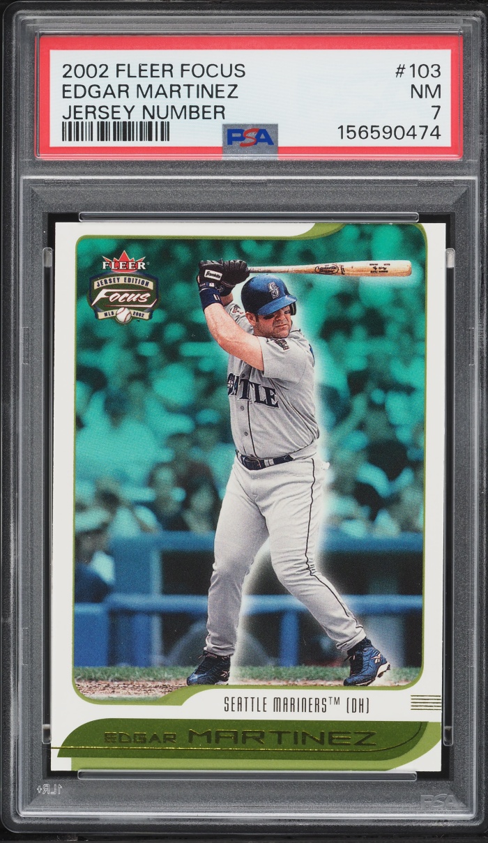 2002 Fleer Focus Jersey Number Edgar Martinez 11/11 #103 PSA 7 NRMT