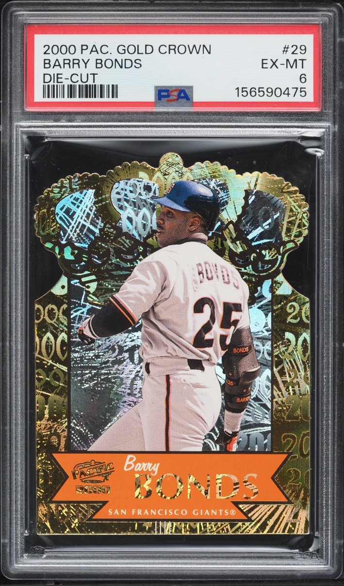 2000 Pacific Gold Crown Die-Cut Barry Bonds #29 PSA 6 EXMT