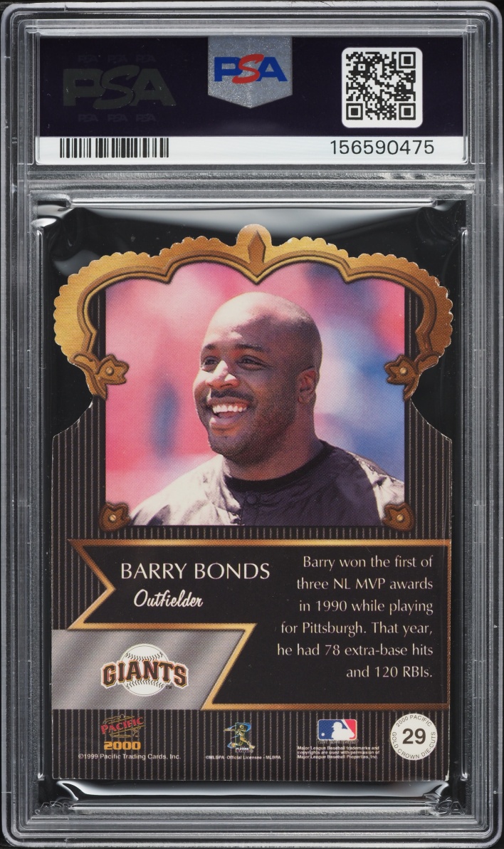 2000 Pacific Gold Crown Die-Cut Barry Bonds #29 PSA 6 EXMT