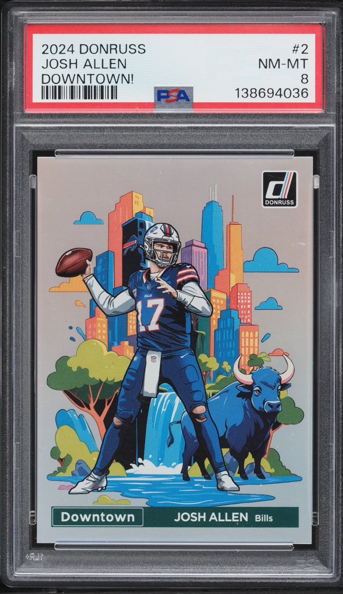 2024 Donruss Downtown Josh Allen #2 PSA 8 NM-MT