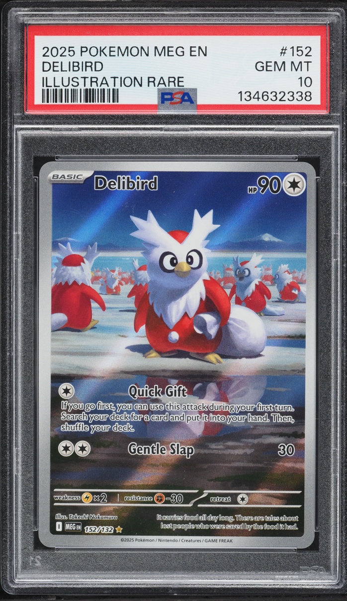 2025 Pokemon Mega Evolution IR Delibird #152 PSA 10 GEM MINT
