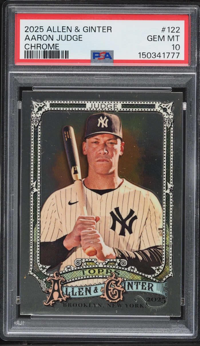 2025 Topps Allen & Ginter Chrome Aaron Judge #122 PSA 10 GEM MINT
