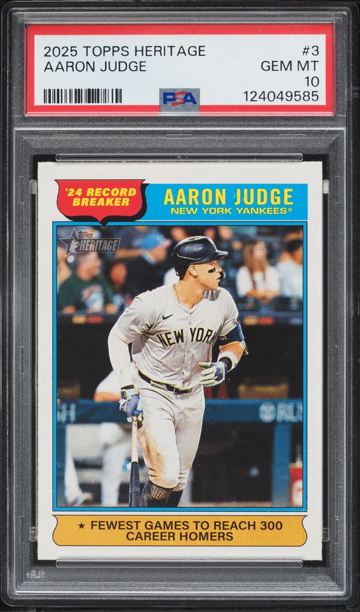 2025 Topps Heritage Aaron Judge #3 PSA 10 GEM MINT