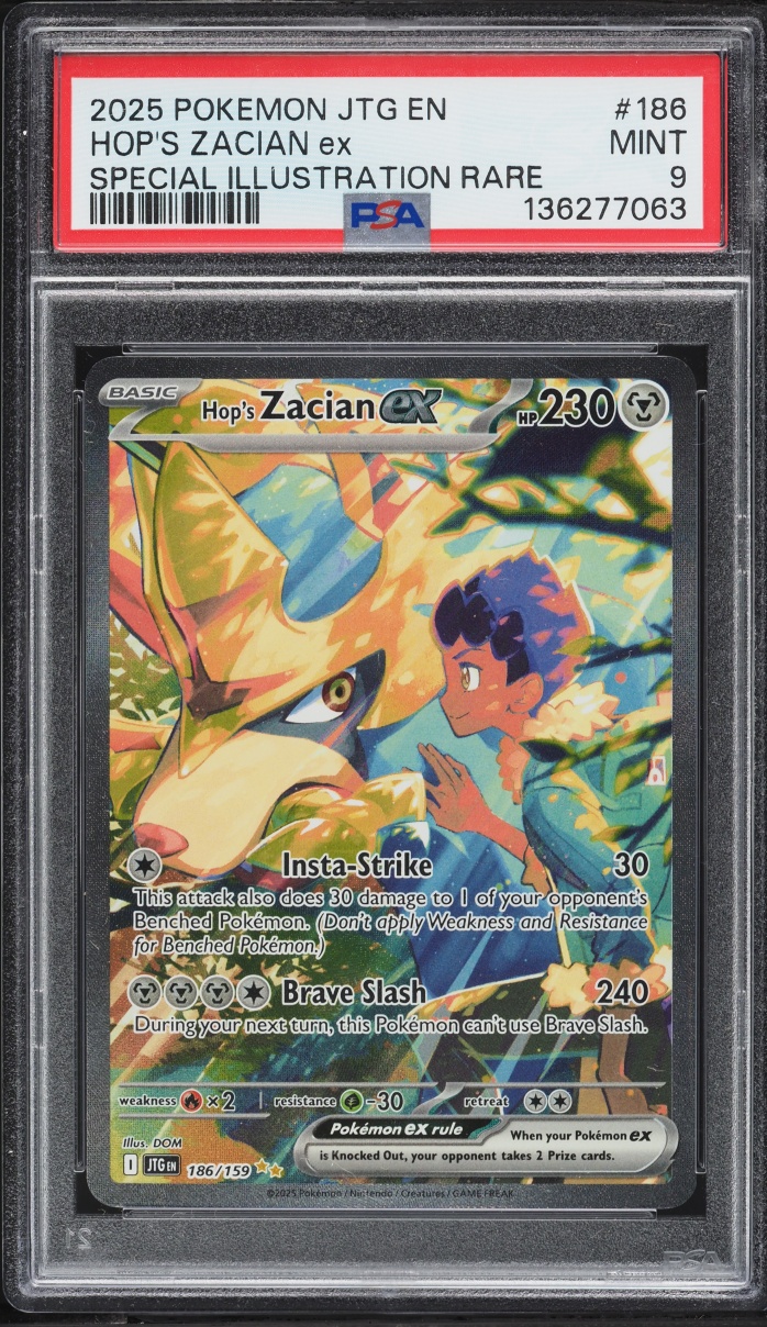 2025 Pokemon Scarlet & Violet Journey Together SIR Hop's Zacian ex #186 PSA 9 MINT