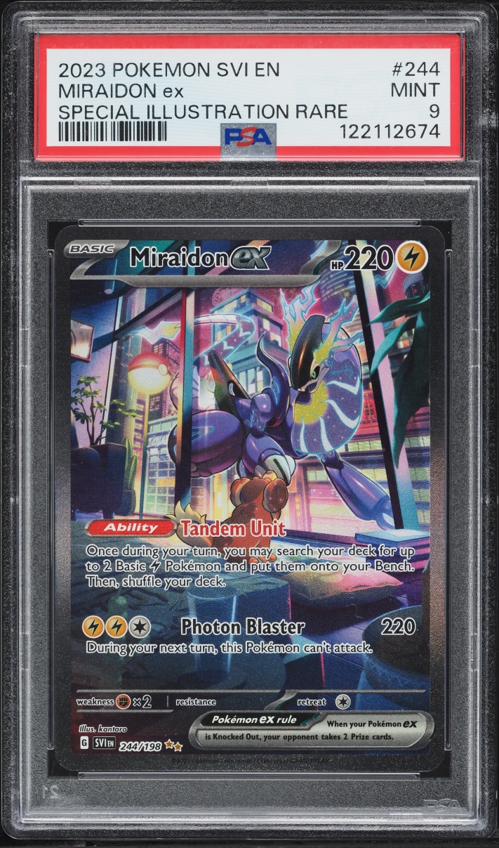 2023 Pokemon Scarlet & Violet SIR Miraidon ex #244 PSA 9 MINT