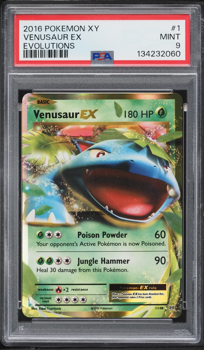 2016 Pokemon XY Evolutions Holo Venusaur EX #1 PSA 9 MINT