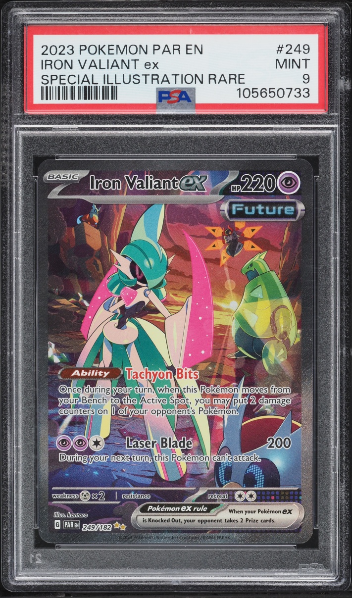 2023 Pokemon Scarlet & Violet Paradox Rift SIR Iron Valiant ex #249 PSA 9 MINT