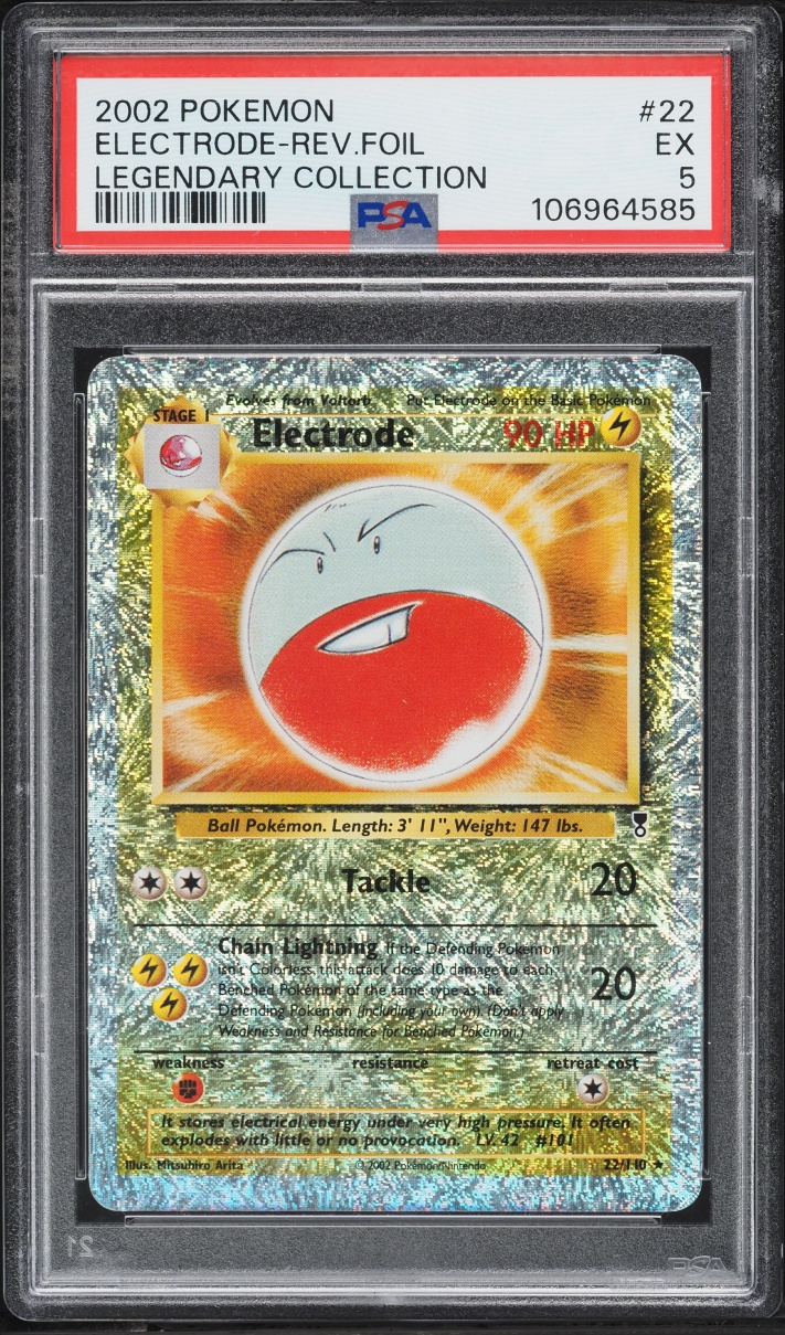 2002 Pokemon Legendary Collection Reverse Holo Electrode #22 PSA 5 EX