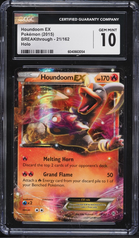 2015 Pokemon Japanese XY Red Flash 1st Edition Houndoom EX #9 CGC