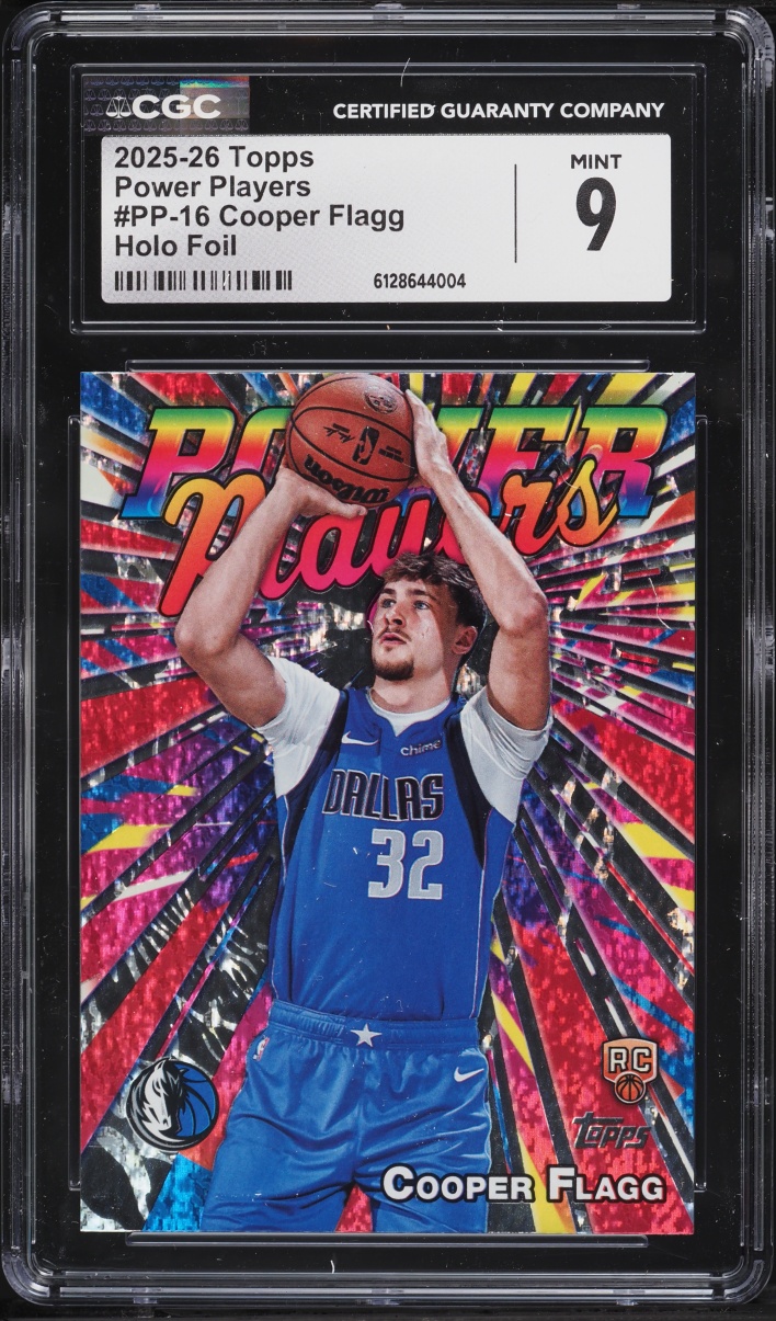 2025 Topps Power Players Holo Foil Cooper Flagg ROOKIE #PP-16 CGC 9 MINT