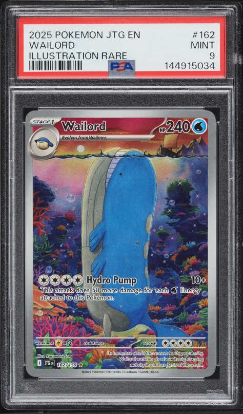 2025 Pokemon Japanese SV Battle Partners Full Art Wailord #103 PSA