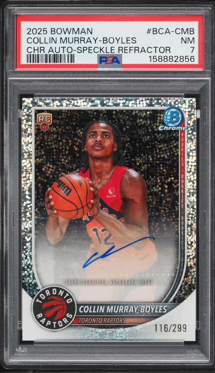 2025 Bowman Chrome Speckle Refractor Collin Murray-Boyles ROOKIE /299 #BCA-CMB PSA 7 NRMT
