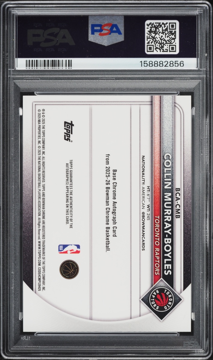 2025 Bowman Chrome Speckle Refractor Collin Murray-Boyles ROOKIE /299 #BCA-CMB PSA 7 NRMT