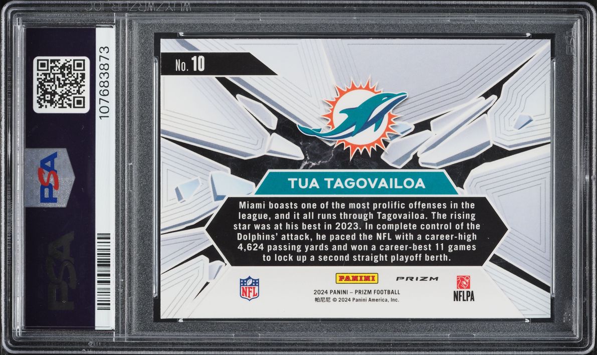 2024 Panini Prizm Break Green Tua Tagovailoa #10 PSA 10 GEM MINT