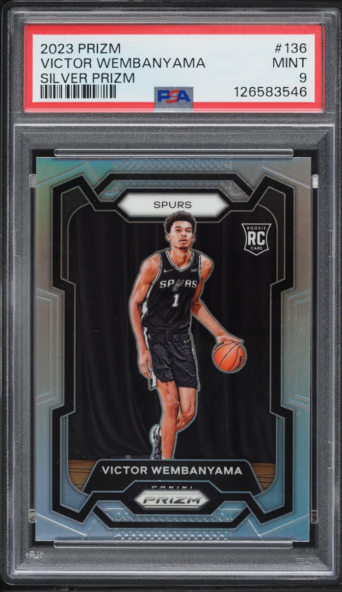 2023 Panini Prizm Silver Victor Wembanyama ROOKIE #136 PSA 9 MINT