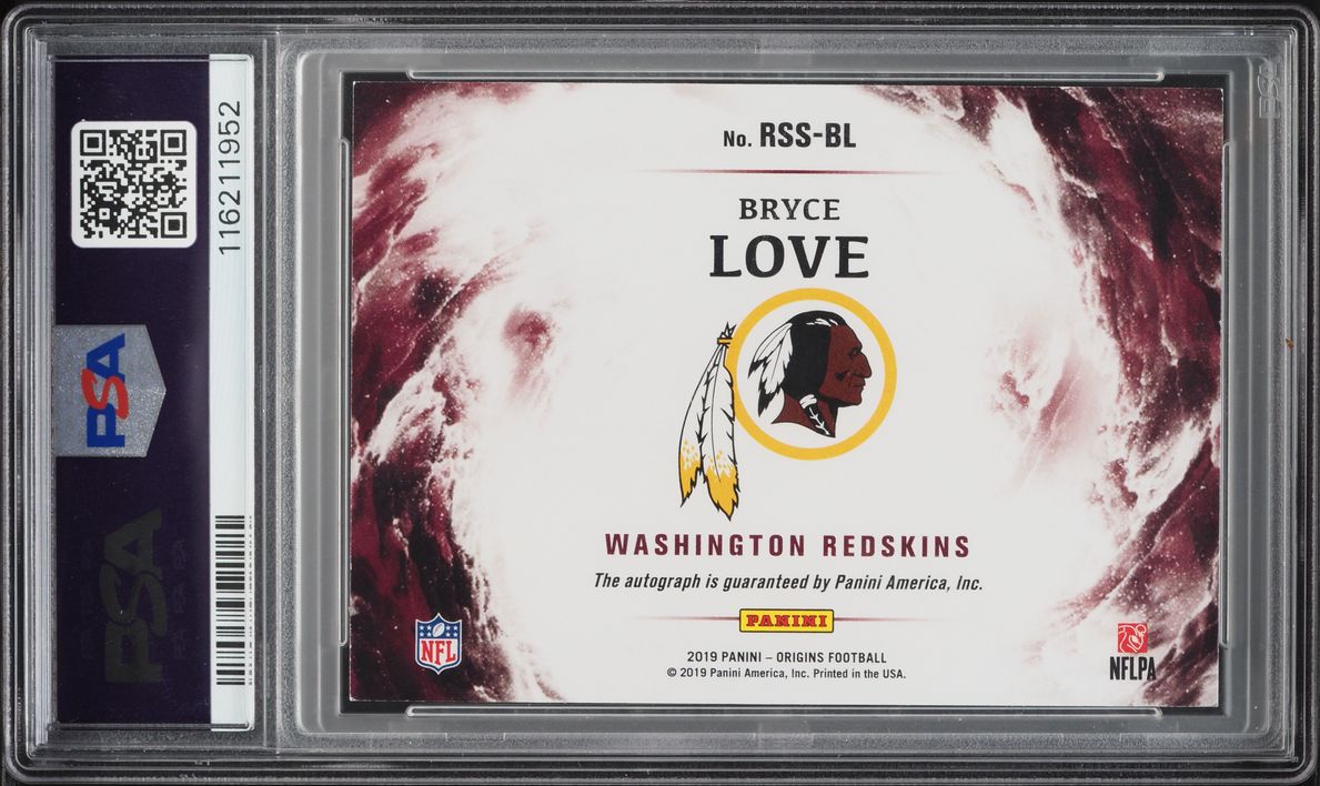 2019 Panini Origins Rushing Stars Signatures Black Bryce Love AUTO DNA 10 1/1 #BL PSA AUTH
