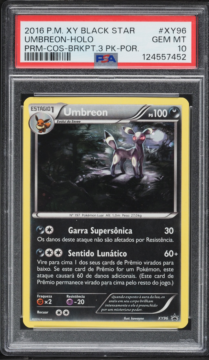 2016 Pokemon Portuguese XY Promo Cosmos Breakpoint Holo Umbreon #XY96 PSA 10 GEM MINT