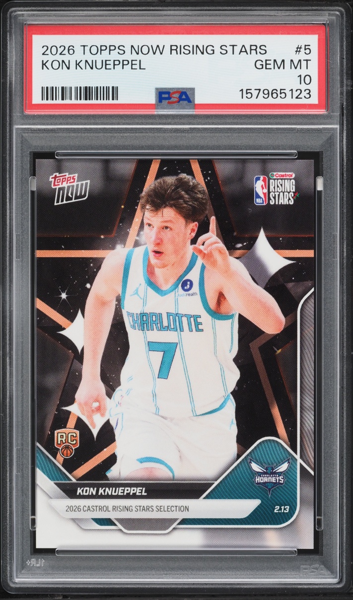 2026 Topps Now Rising Stars Kon Knueppel ROOKIE #5 PSA 10 GEM MINT