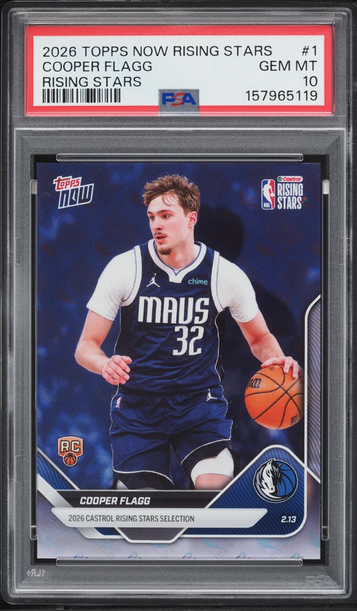 2026 Topps Now Rising Stars Cooper Flagg ROOKIE #1 PSA 10 GEM MINT