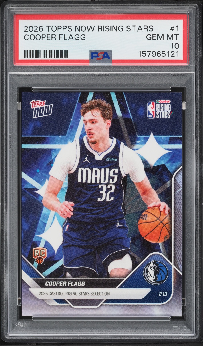 2026 Topps Now Rising Stars Cooper Flagg ROOKIE #1 PSA 10 GEM MINT