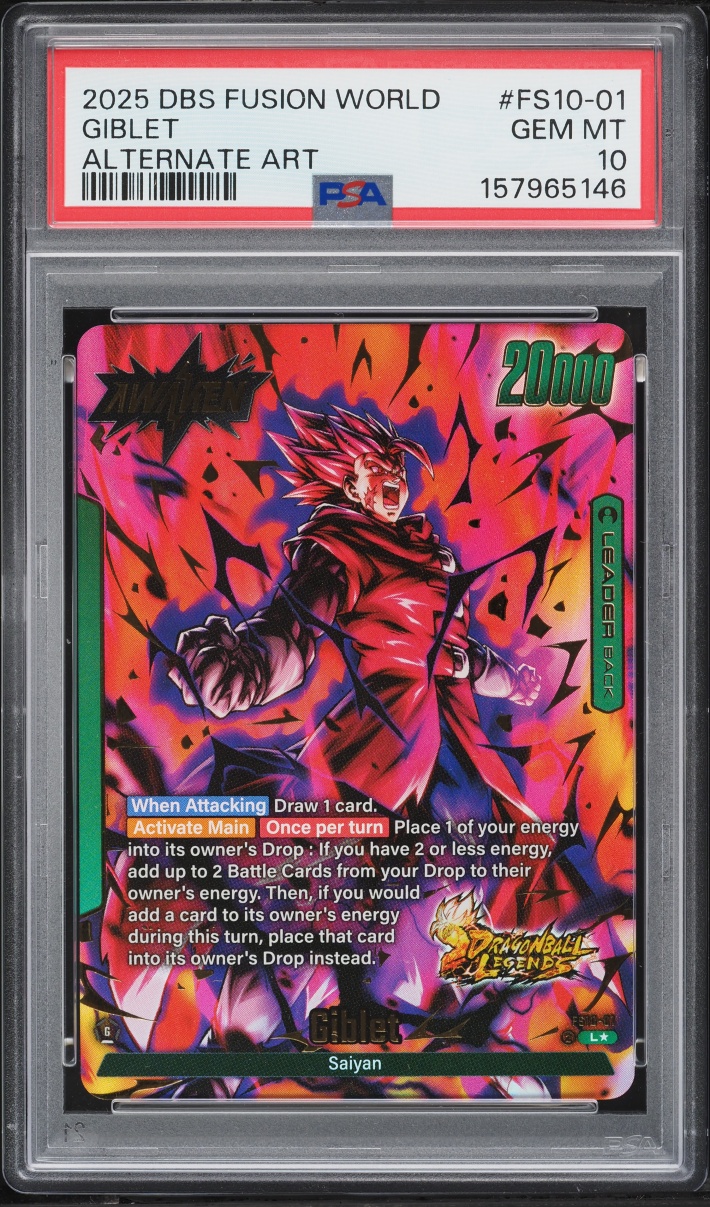 2025 Dragon Ball Super Fusion World Starter Deck EX Leader Alt Art Giblet #FS10-01 PSA 10 GEM