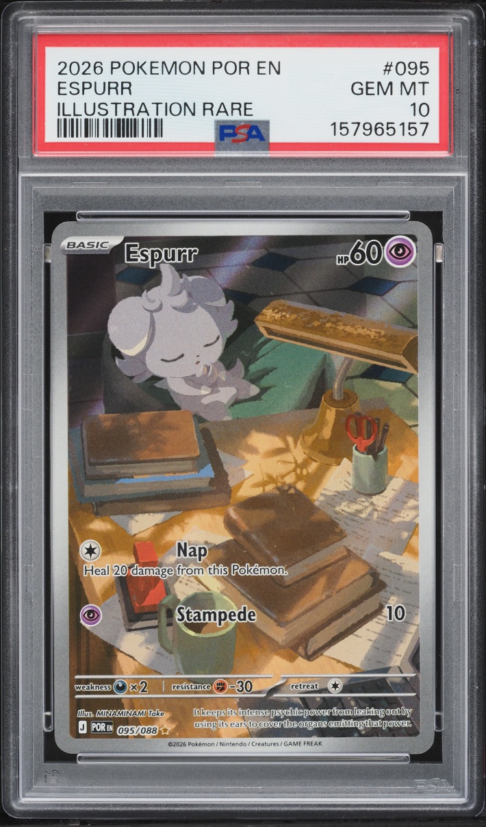 2026 Pokemon Mega Evolution Perfect Order IR Espurr #095 PSA 10 GEM MINT