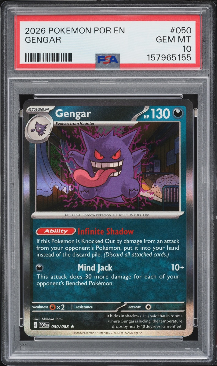 2026 Pokemon Mega Evolution Perfect Order Holo Gengar #050 PSA 10 GEM MINT