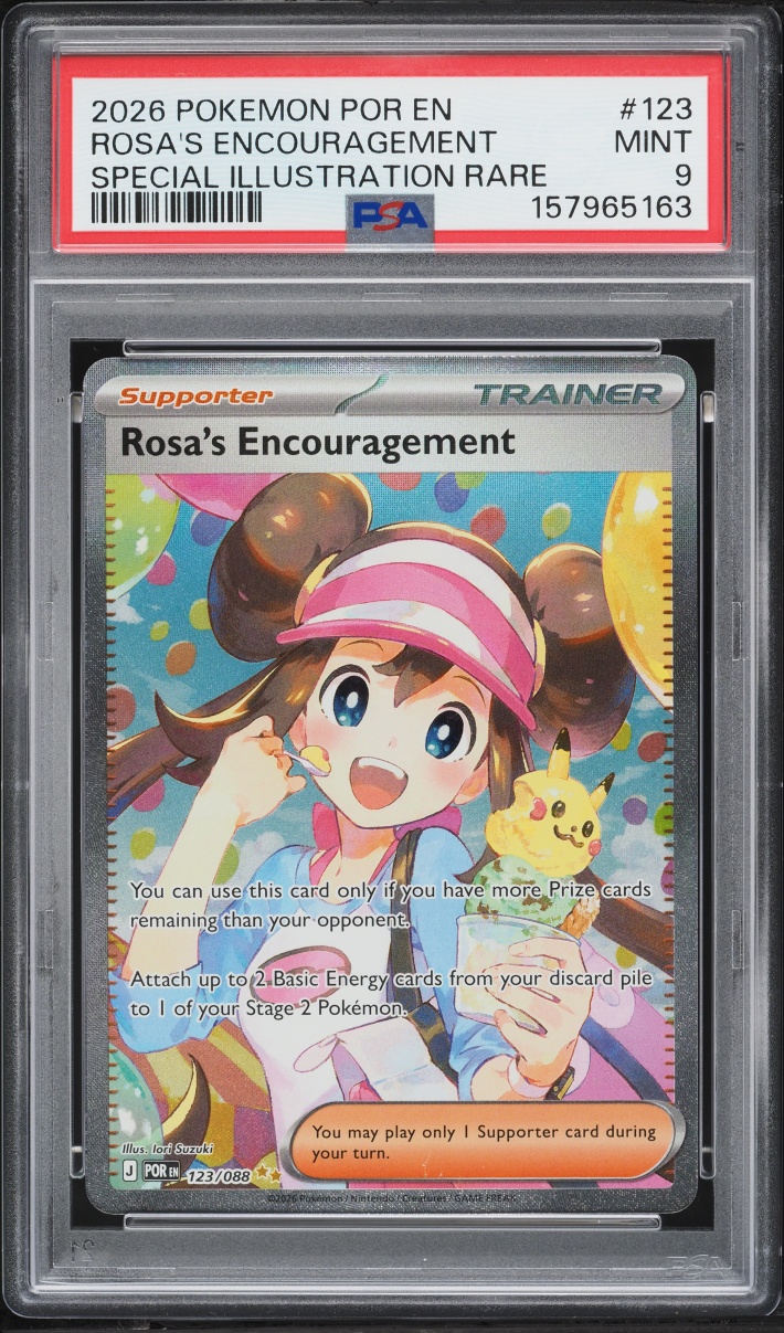 2026 Pokemon Mega Evolution Perfect Order SIR Rosa's Encouragement #123 PSA 9 MINT