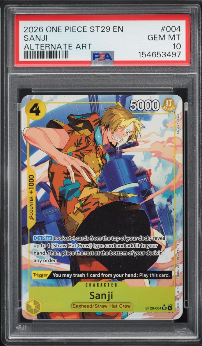 2026 One Piece Starter Deck Egghead Alt Art Sanji #ST29-004 PSA 10 GEM MINT