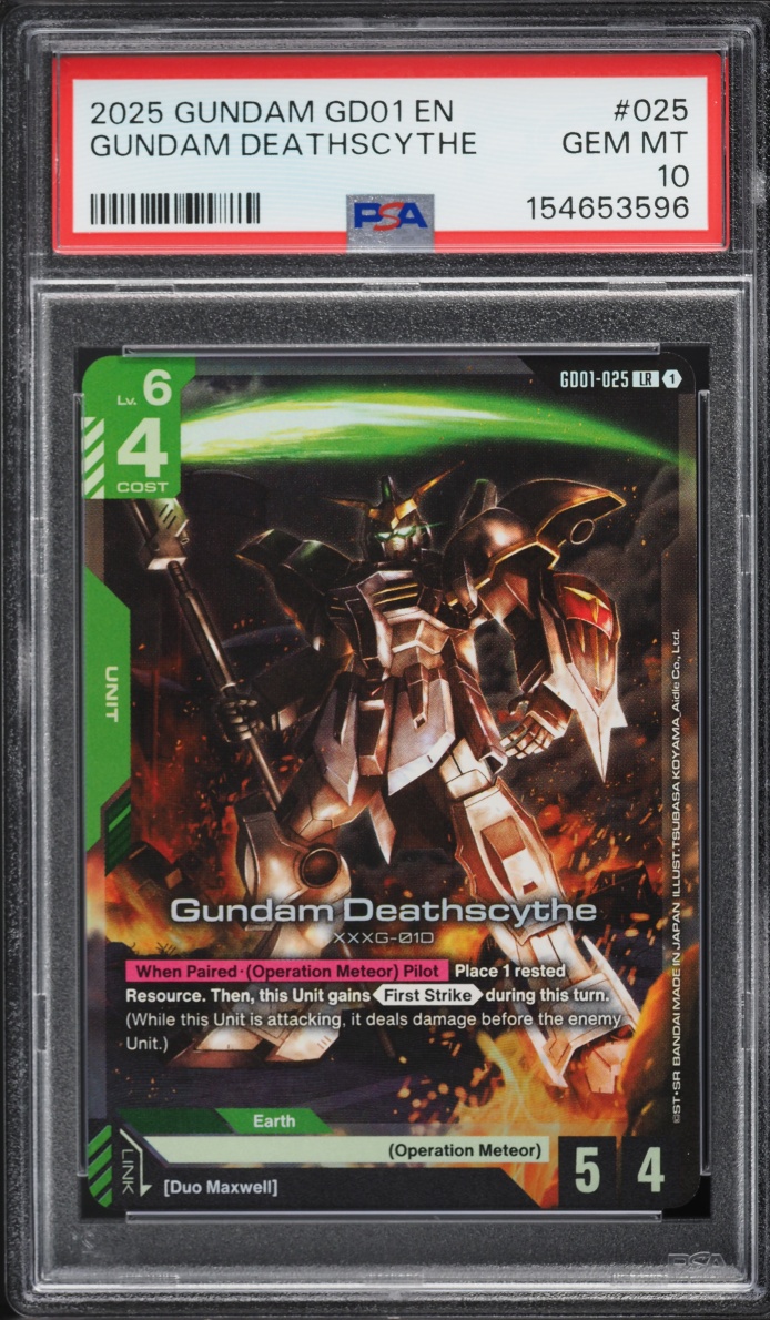2025 Gundam Card Game Newtype Rising LR Gundam Deathscythe #GD01-025 PSA 10 GEM MINT