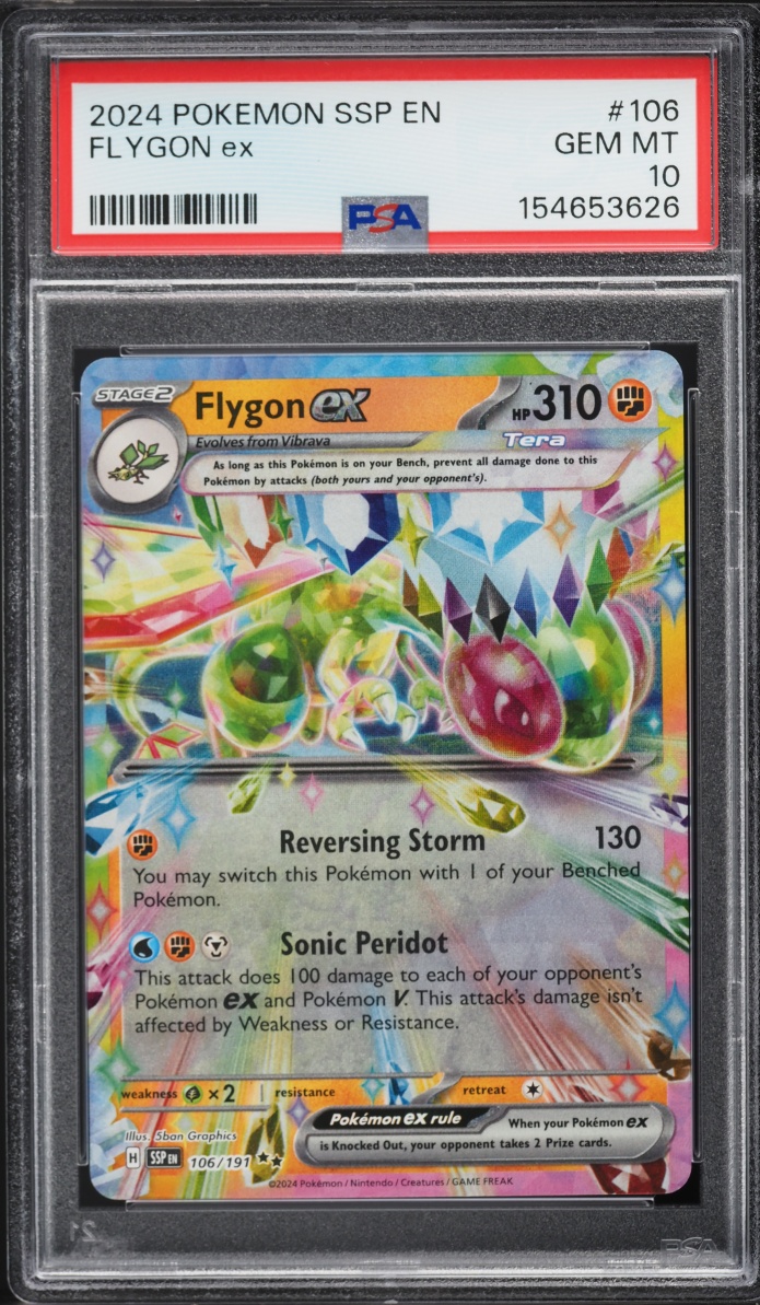 2024 Pokemon Scarlet & Violet Surging Sparks Holo Flygon EX #106 PSA 10 GEM MINT
