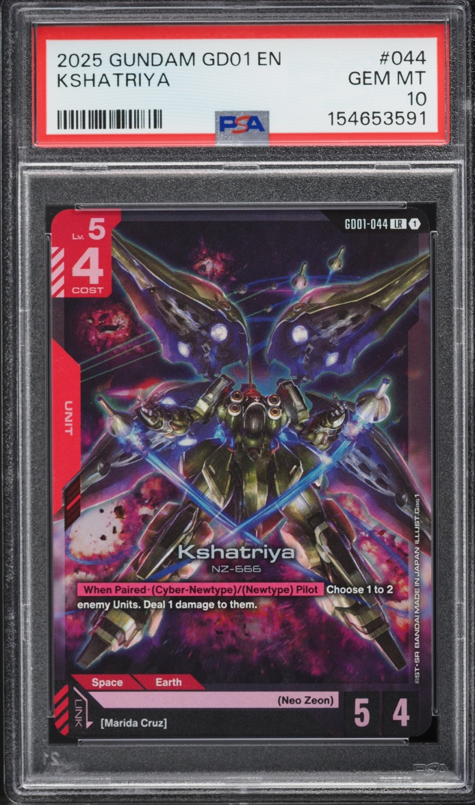 2025 Gundam Newtype Rising LR Kshatriya #044 PSA 10 GEM MINT