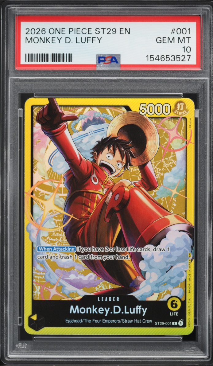 2026 One Piece Starter Deck Egghead Leader Monkey D. Luffy #ST29-001 PSA 10 GEM MINT