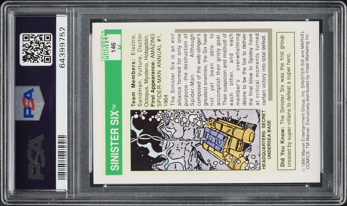 1990 Impel Marvel Universe Sinister Six #146 PSA 10 GEM MINT