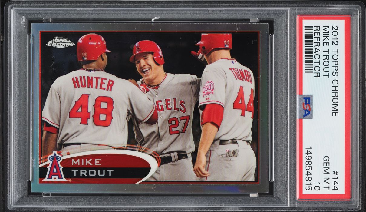 2012 Topps Chrome Refractor Mike Trout #144 PSA 10 GEM MINT