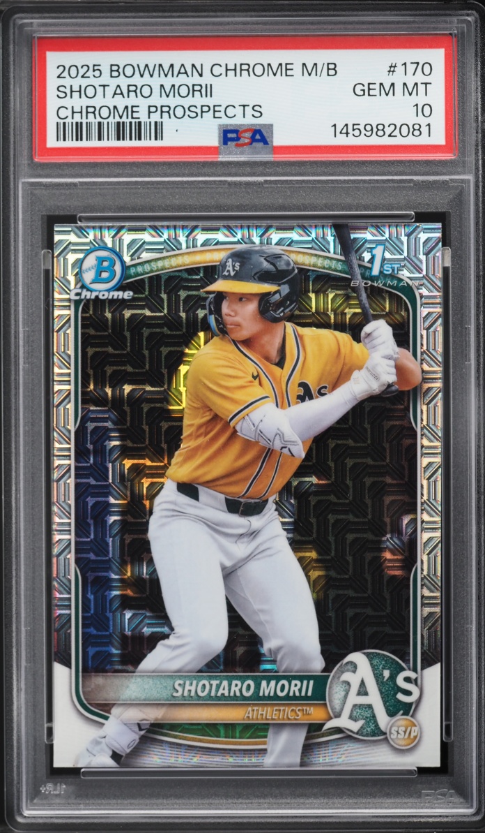 2025 Bowman Chrome Mega Box Shotaro Morii PROSPECT #170 PSA 10 GEM MINT