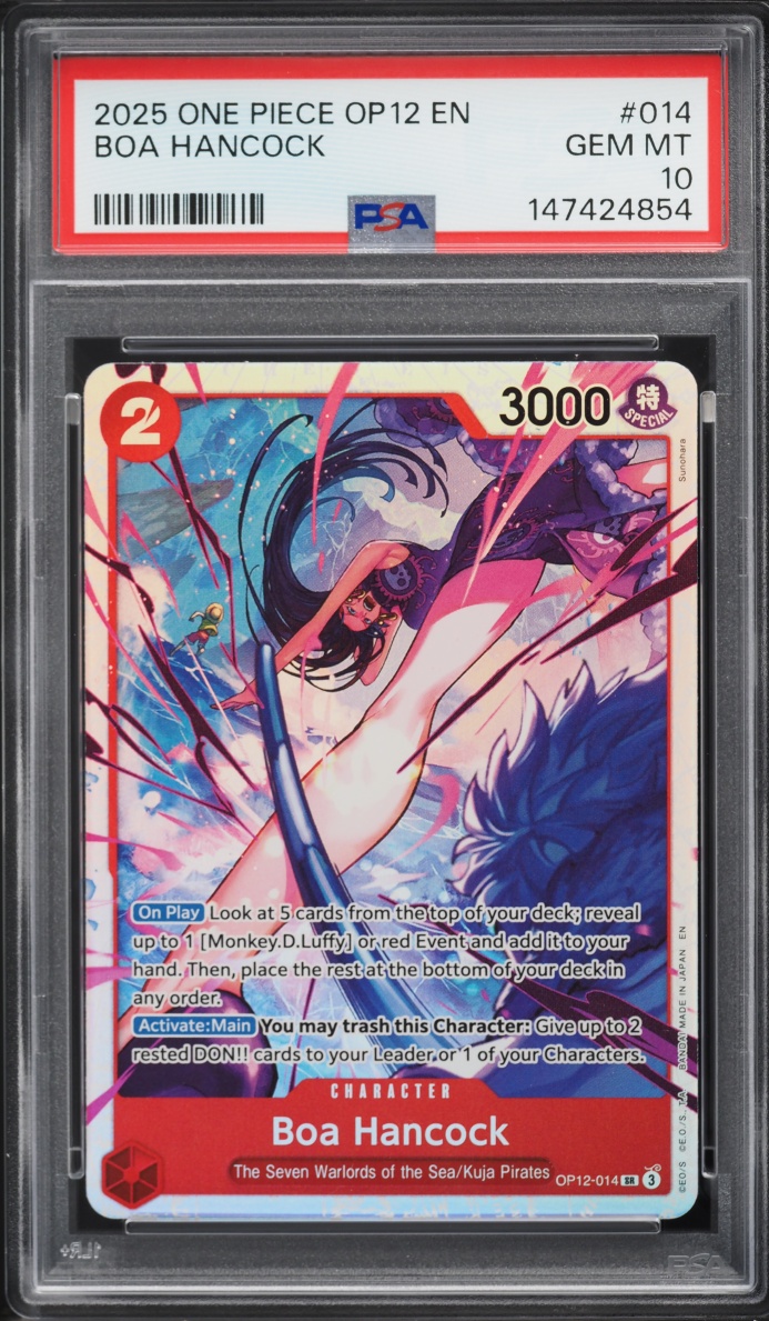 2025 One Piece Legacy Of The Master SR Boa Hancock #OP12-014 PSA 10 GEM MINT