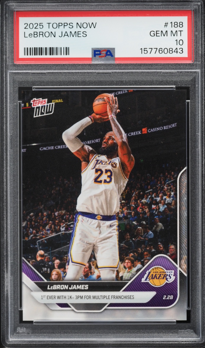 2025 Topps Now LeBron James #188 PSA 10 GEM MINT