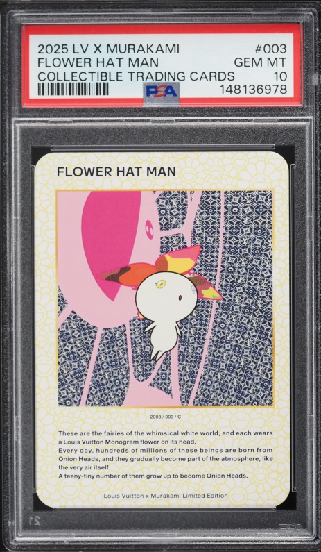 2025 Louis Vuitton X Murakami Collectible Flower Hat Man #3 PSA 9