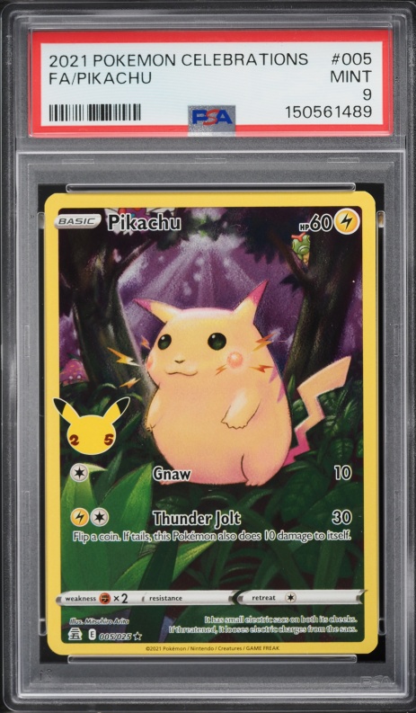 2021 Pokemon Japanese 25th Anniversary Full Art Pikachu #1 PSA 10