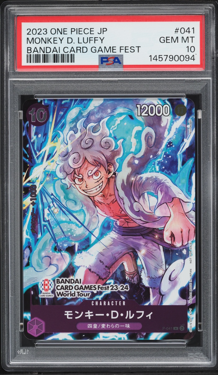 2023 One Piece Japanese Promo Bandai Card Games Fest Monkey D. Luffy #P-041 PSA 10 GEM MINT
