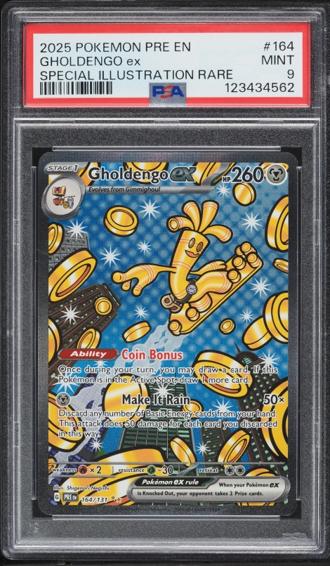 2025 Pokemon Scarlet & Violet Prismatic Evolutions SIR Gholdengo Ex #164 PSA 9 MINT