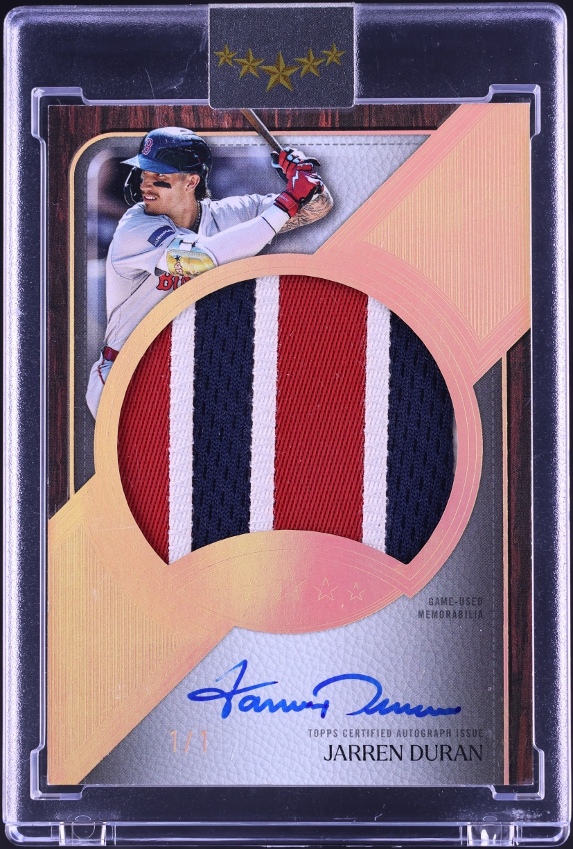 2025 Topps Five Star Jumbo Prime Team Jarren Duran PATCH AUTO 1/1 #JPA-JD
